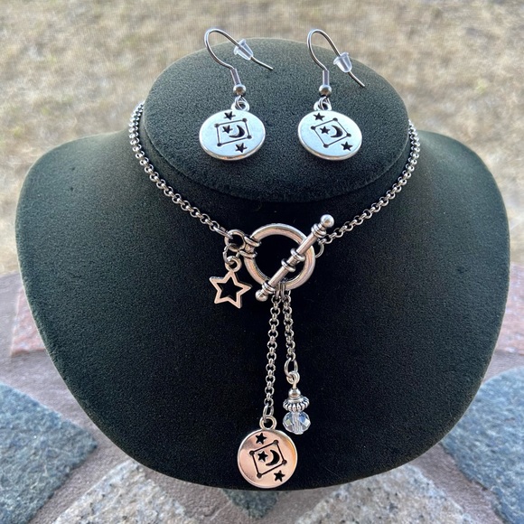 Silverskylight Jewelry - ♎️ LIBRA zodiac sign constellation necklace + matching earrings set